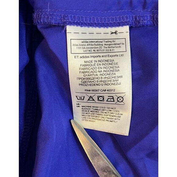 Adidas ClimaProof Running Blue Half-Zip Pullover Jacket Windbreaker L Polyester - Picture 13 of 15